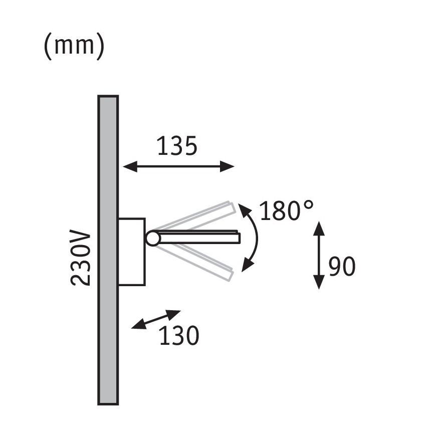 Paulmann 93781 - LED/7,2W IP44 vannas istabas sienas gaismeklis SPECIAL LINE 230V
