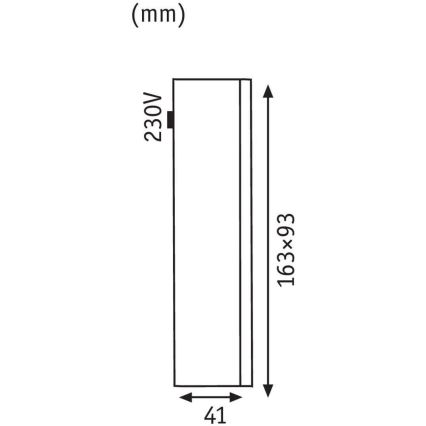 Paulmann 93809 - LED/2,4W IP44 Āra sienas gaismeklis SPECIAL LINE 230V
