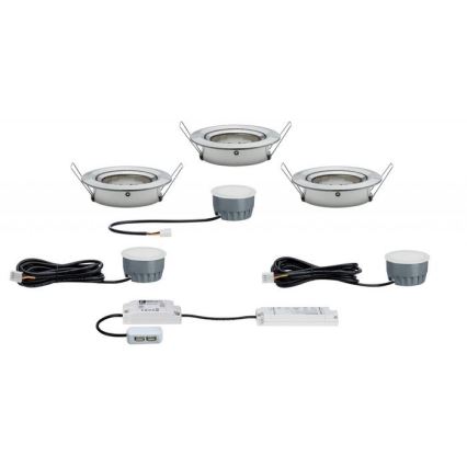 Paulmann 93937 - KOMPLEKTS 3x LED/6W IP23 Aptumšojama iegremdējama vannas istabas lampa SMART HOME COIN 230V 2000-2700K