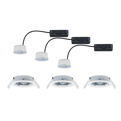 Paulmann 93942 - KOMPLEKTS 3xLED/6,8W IP23 Aptumšojama vannas istabas piekaramo griestu lampa COIN 230V