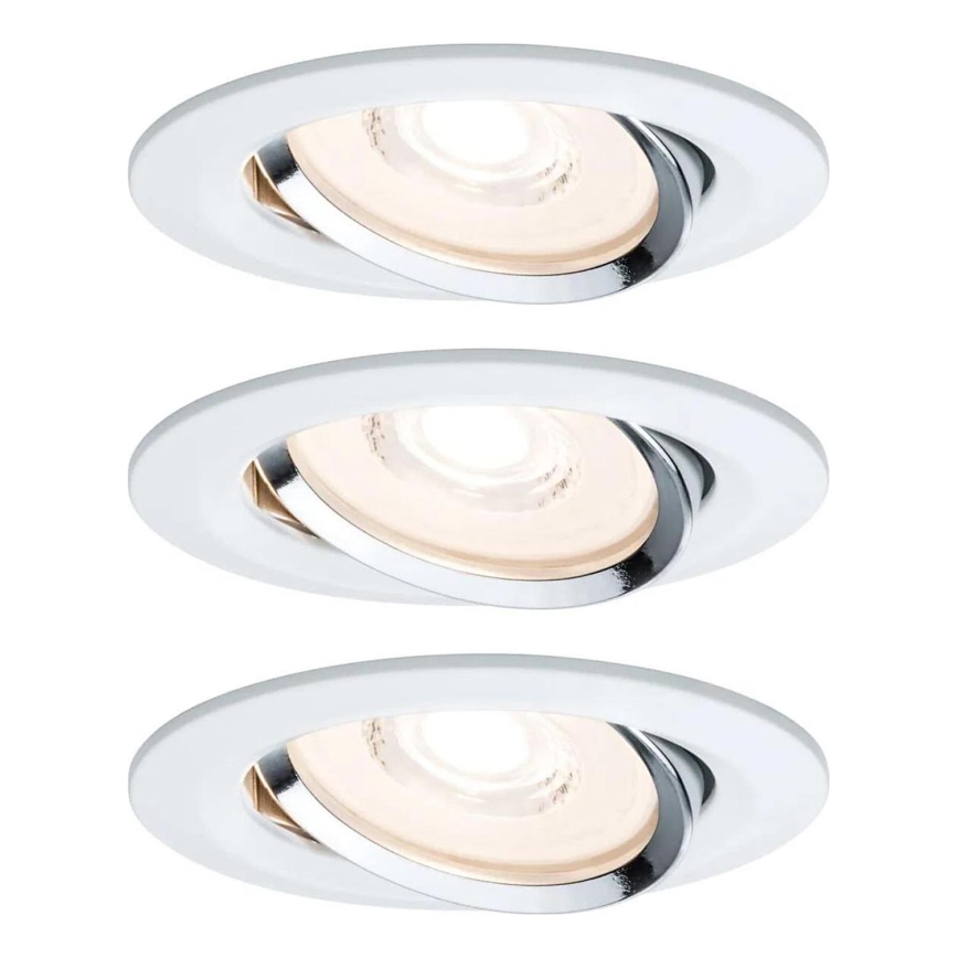 Paulmann 93942 - KOMPLEKTS 3xLED/6,8W IP23 Aptumšojama vannas istabas piekaramo griestu lampa COIN 230V