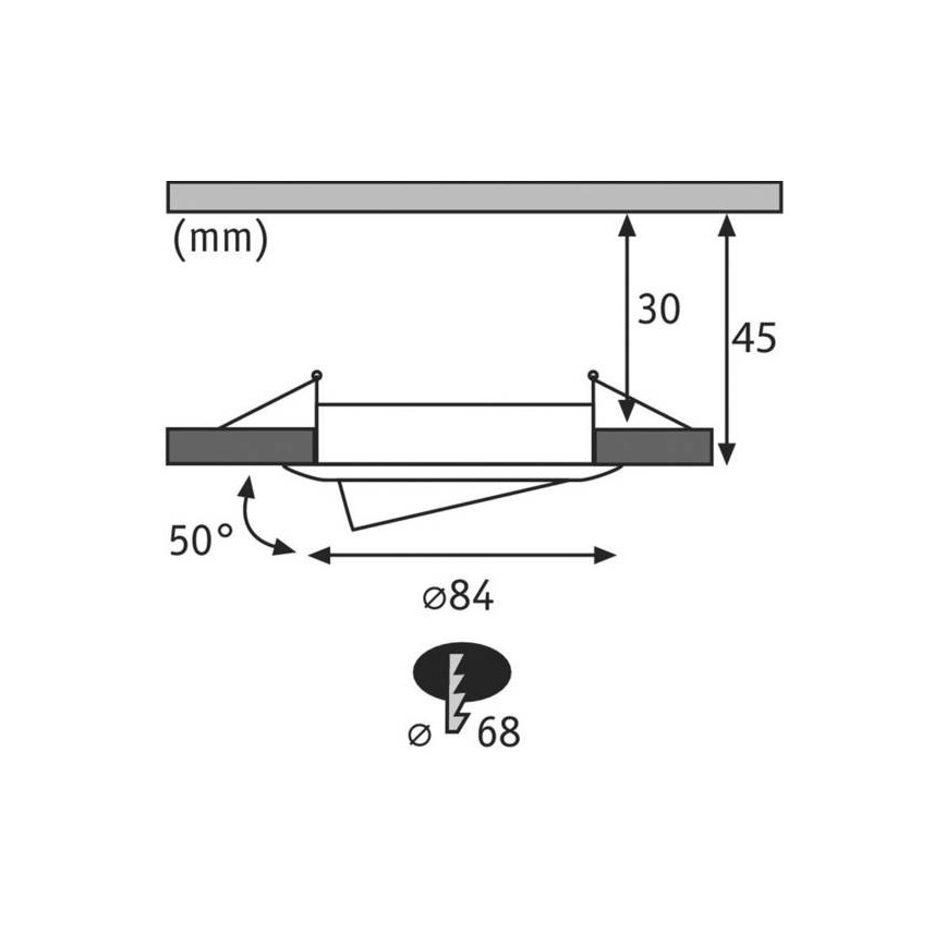 Paulmann 93946 - LED/6,8W IP23 Aptumšojama vannas istabas piekaramo griestu lampa COIN 230V