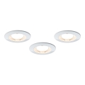 Paulmann 93956 - KOMPLEKTS 3xLED/7W IP44 Aptumšojama vannas istabas lampa COIN 230V