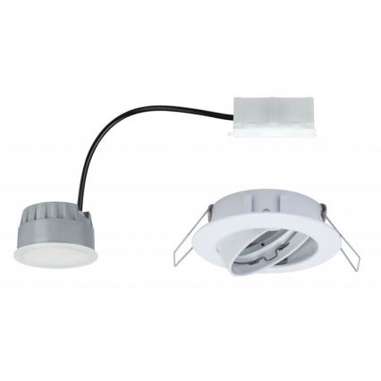 Paulmann 93961 - LED/7W IP23 Aptumšojama vannas istabas iegremdējama lampa COIN 230V balta