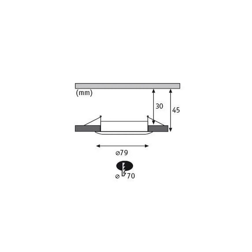 Paulmann 93976 - KOMPLEKTS 3xLED/6,8W IP44 Vannas istabas iegremdējama lampa COIN 230V