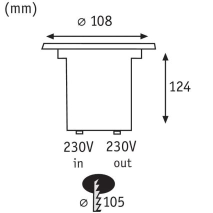 Paulmann 93992 - LED GU10/3,5W IP67 Iegremdējama āra lampa SPECIAL 230V