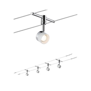 Paulmann 94080 - KOMPLEKTS 4xLED/4,8W Gaismeklis ar lukturīti STAGE 230V spīdīgi hromēts
