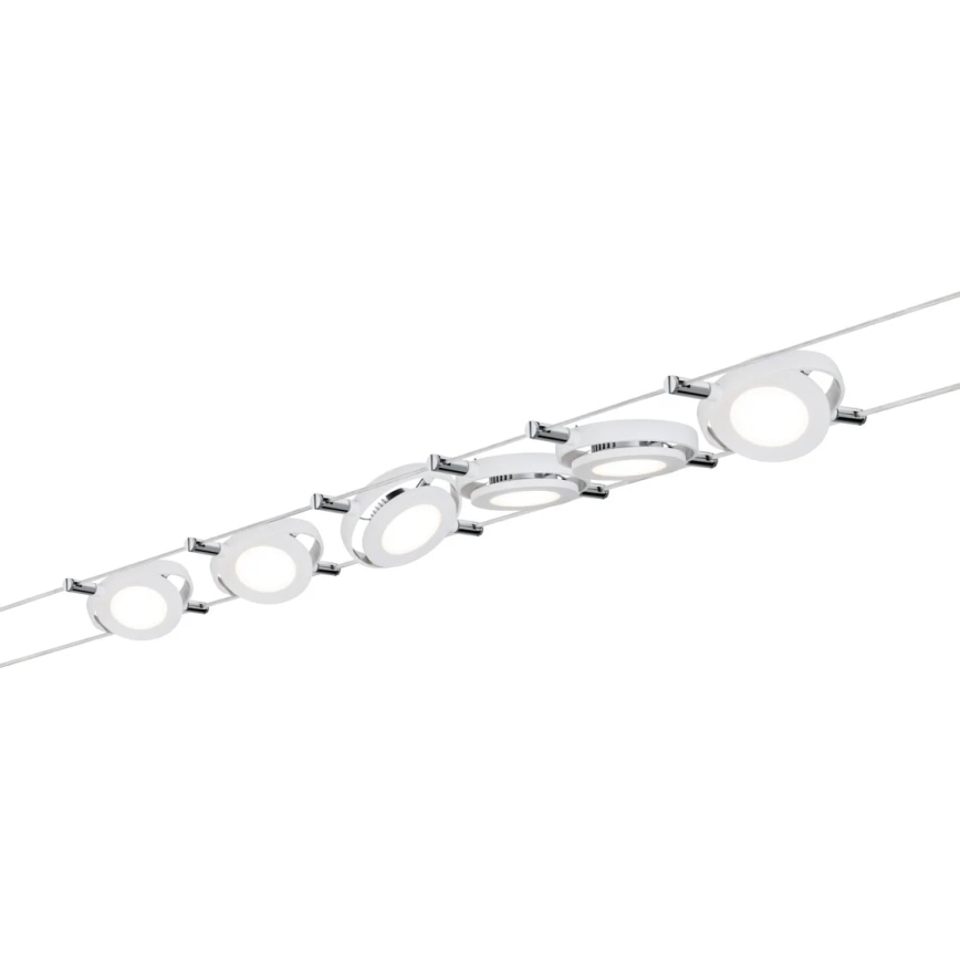 Paulmann 94106 - KOMPLEKTS 6xLED/4W Starmetis auklu sistēmai ROUNDMAC 230V balta