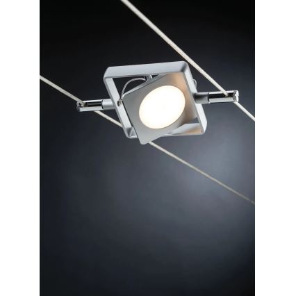 Paulmann 94107 - komplekts 4xLED/4,3W spotgaismekļi MAC vadu sistēmai 230V, matēts hroms