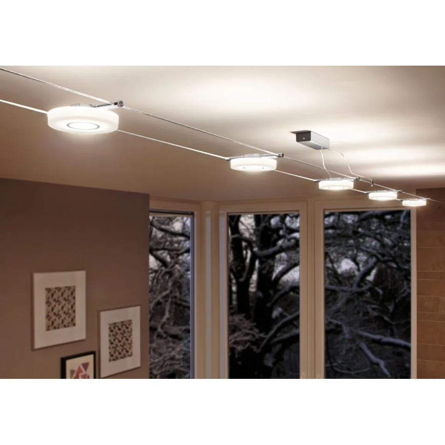Paulmann 94109 - KOMPLEKTS 5xLED/4,3W Pilnīga kabeļu sistēma MAC 230V balta