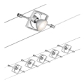 Paulmann 94133 - KOMPLEKTS 5xGU5,3/10W Starmetis auklu sistēmai MAC 230V matēts hroms