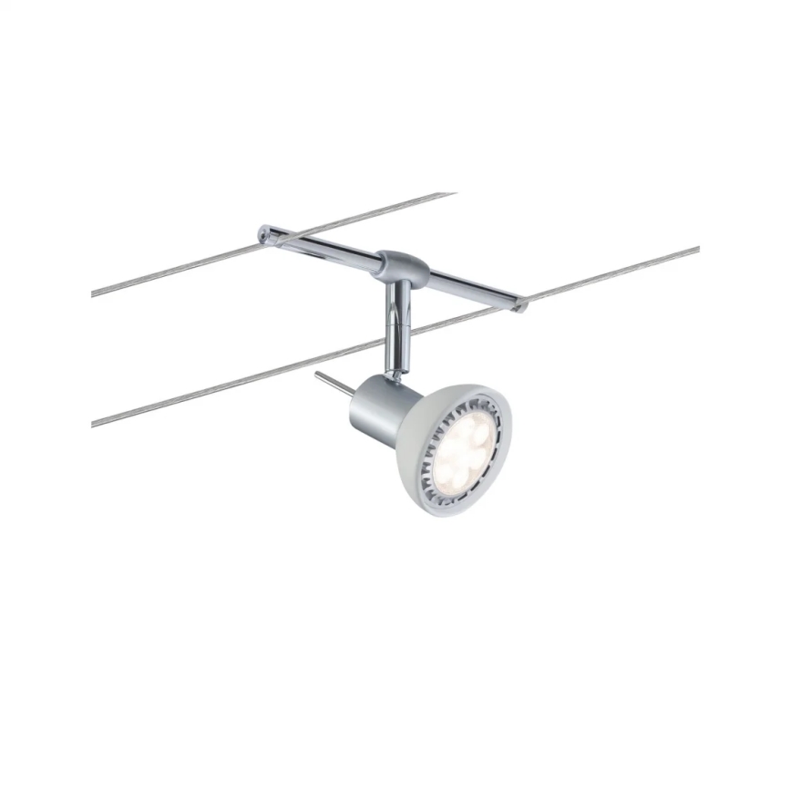 Paulmann 94136 - KOMPLEKTS 5xGU5,3/10W Pilna kabeļu sistēma SHEELA 230V spīdīgs hroms