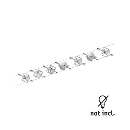 Paulmann 94152 - Komplekts 7xGU5,3/10W Pilna MAC trošu sistēma 230V matēts hroms