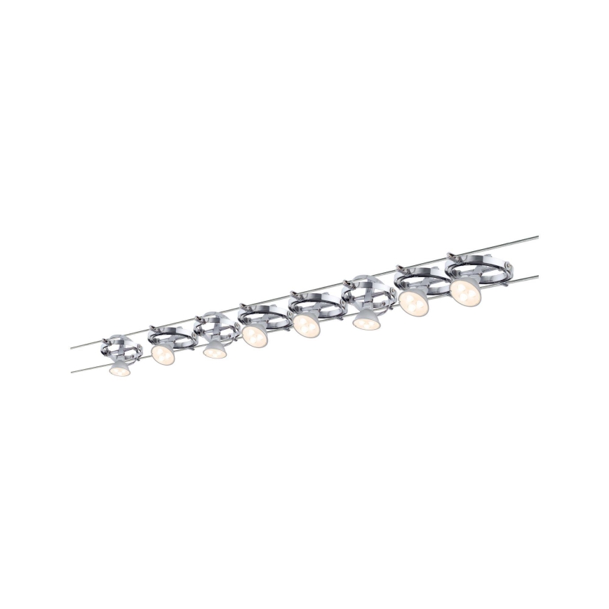 Paulmann 94153 - KOMPLEKTS 8xGU5,3/10W Starmetis auklu sistēmai CARDAN 230V