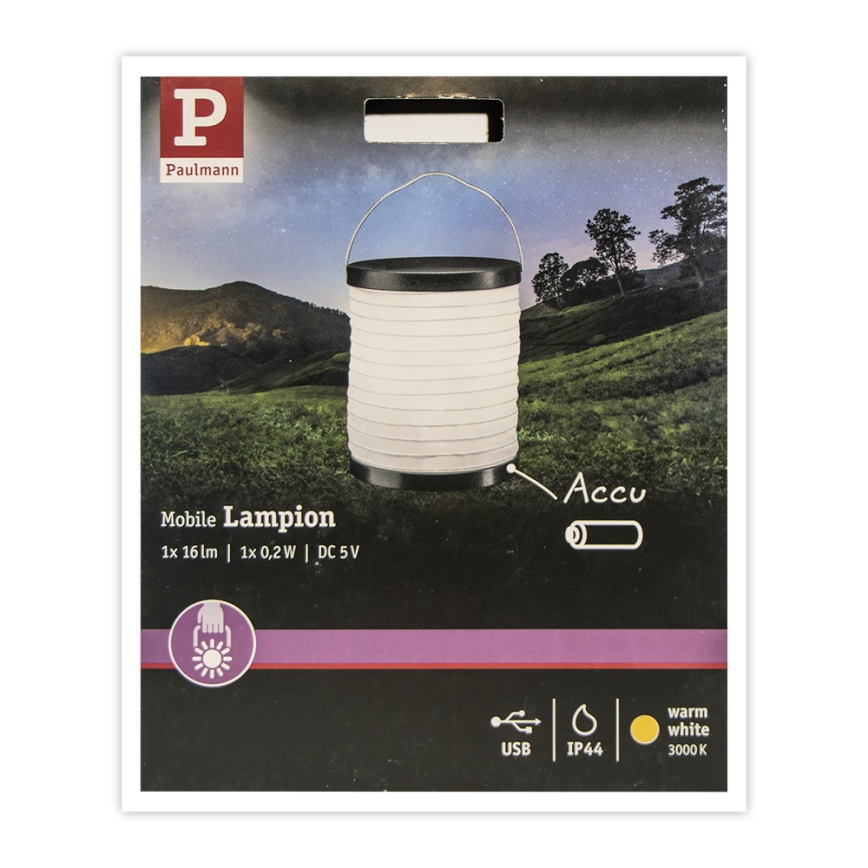 Paulmann 94169 - LED/0,2W IP44 Dekoratīva āra lampa MOBILE 3,7V