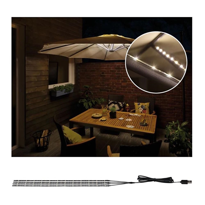 Paulmann 94208 - LED/1,8W PSaulessarga apgaismojums PARASOL 5V/USB 1,6m