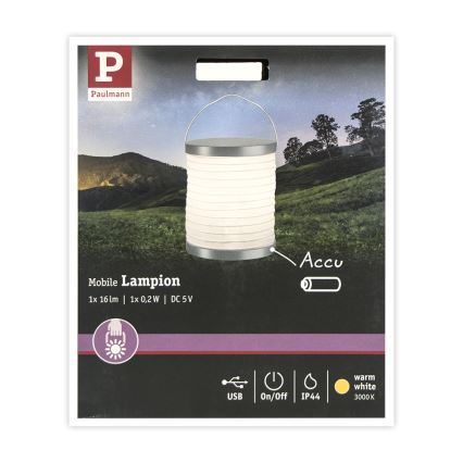 Paulmann 94226 - LED/0,2W IP44 Dekoratīva āra lampa MOBILE 3,7V