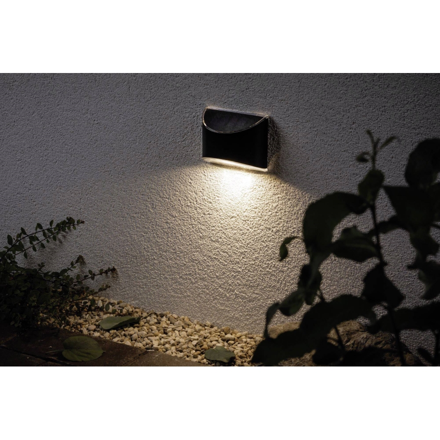 Paulmann 94233 - LED/0,05W IP44 Saules enerģijas sienas lampa ELLIOT 1,2V 400 mAh