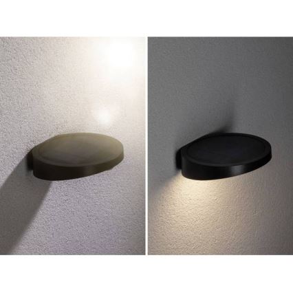 Paulmann 94246 - LED/1,2W IP44 Āra saules enerģijas lampa ar sensoru RYSE 3,7V 1800 mAh