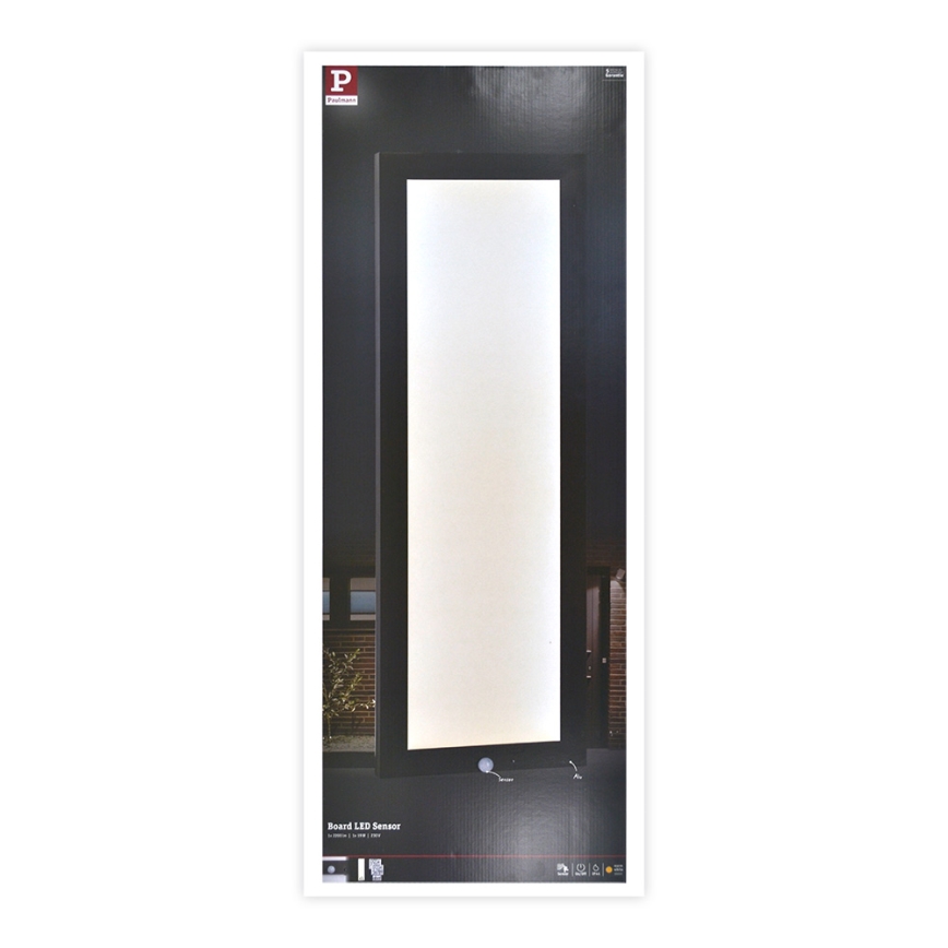 Paulmann 94257_1 - LED/19W IP44 Āra griestu lampa ar sensoru 230V