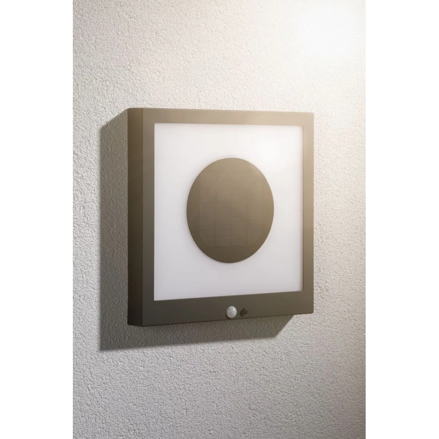 Paulmann 94263 - LED/1,2W IP44 Saules enerģijas sienas lampa ar sensoru TAIJA 3,7V