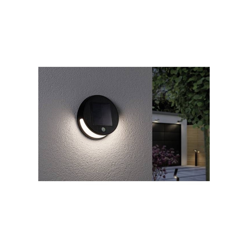 Paulmann 94265 - LED/3W IP44 Āra saules baterijas gaismeklis ar sensoru HELENA 3,7V