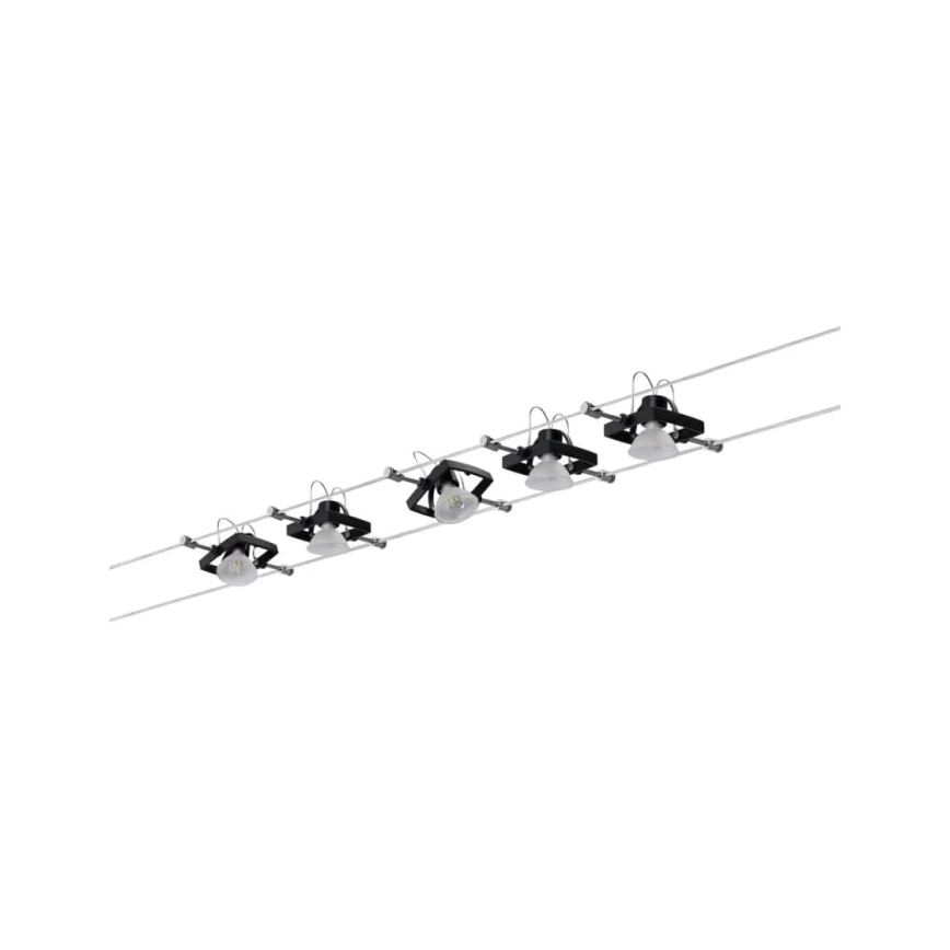 Paulmann 94290 - KOMPLEKTS 5xGU5,3/10W Starmetis auklu sistēmai MAC 230V melna