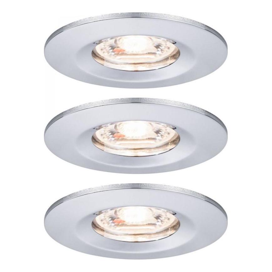 Paulmann 94303 - KOMPLEKTS 3xLED/4W IP44 Vannas istabas iegremdējama lampa COIN 230V