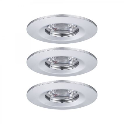 Paulmann 94303 - KOMPLEKTS 3xLED/4W IP44 Vannas istabas iegremdējama lampa COIN 230V