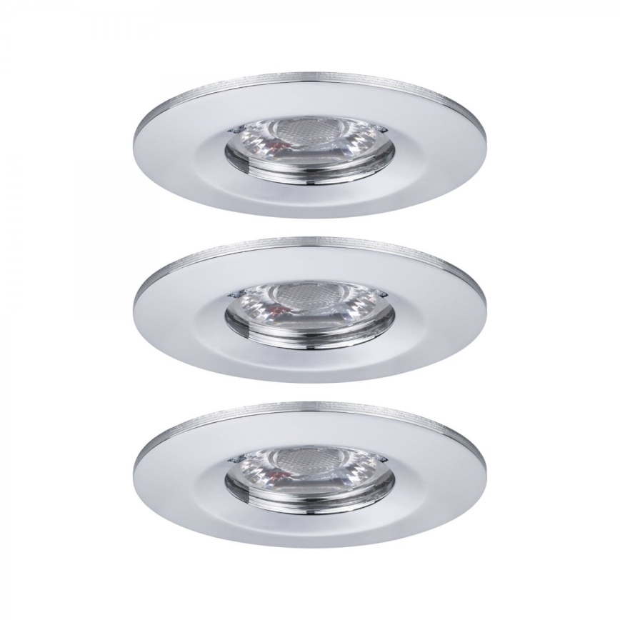 Paulmann 94303 - KOMPLEKTS 3xLED/4W IP44 Vannas istabas iegremdējama lampa COIN 230V