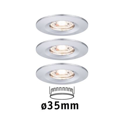 Paulmann 94303 - KOMPLEKTS 3xLED/4W IP44 Vannas istabas iegremdējama lampa COIN 230V
