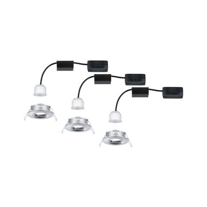 Paulmann 94303 - KOMPLEKTS 3xLED/4W IP44 Vannas istabas iegremdējama lampa COIN 230V
