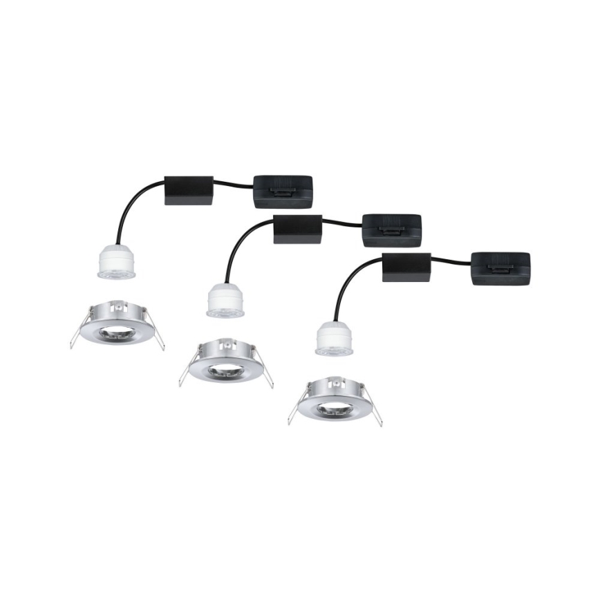 Paulmann 94303 - KOMPLEKTS 3xLED/4W IP44 Vannas istabas iegremdējama lampa COIN 230V