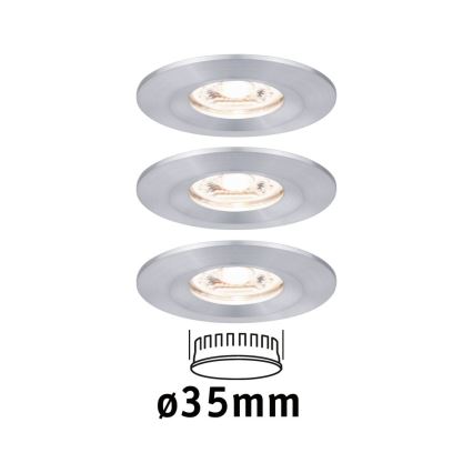 Paulmann 94305 - KOMPLEKTS 3xLED/4W IP44 Vannas istabas iegremdējama lampa NOVA 230V