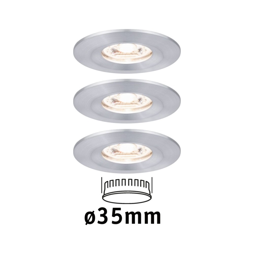 Paulmann 94305 - KOMPLEKTS 3xLED/4W IP44 Vannas istabas iegremdējama lampa NOVA 230V