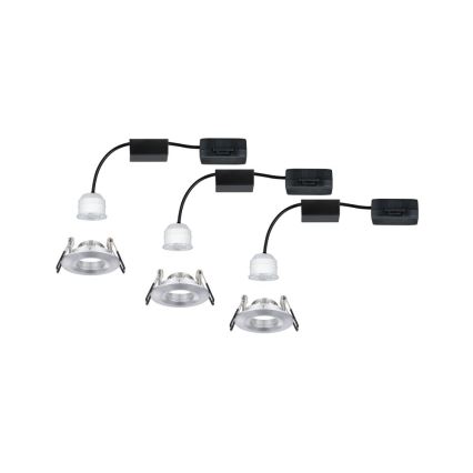 Paulmann 94305 - KOMPLEKTS 3xLED/4W IP44 Vannas istabas iegremdējama lampa NOVA 230V