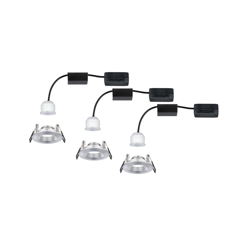 Paulmann 94305 - KOMPLEKTS 3xLED/4W IP44 Vannas istabas iegremdējama lampa NOVA 230V