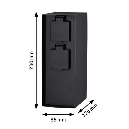 Paulmann 94313 - Āra kontakligdzdu kolonna RIO 4Z SCHUKO 230V IP44