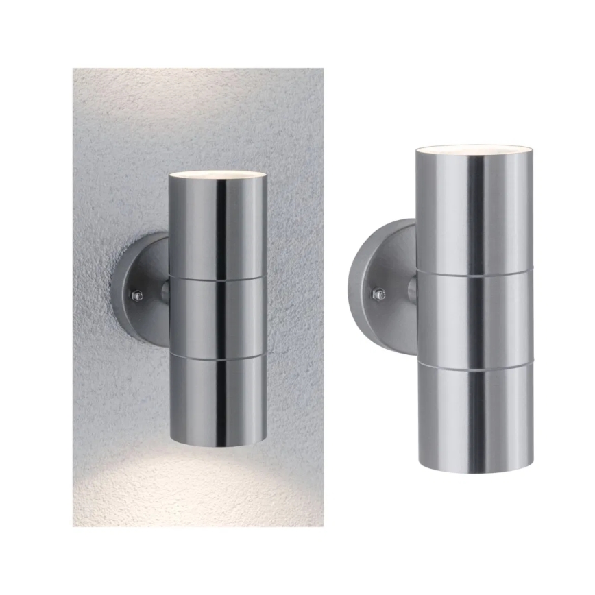 Paulmann 94331 - 2xGU10/10W IP44 Āra sienas lampa FLAME 230V