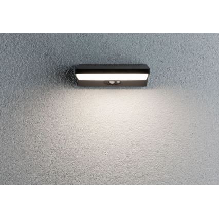 Paulmann 94333 - LED/7,4W IP44 Āra sienas lampa ar sensoru HOUSE 230V