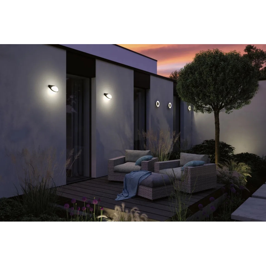 Paulmann 94401 - LED/10W IP44 Āra sienas lampa lode 230V