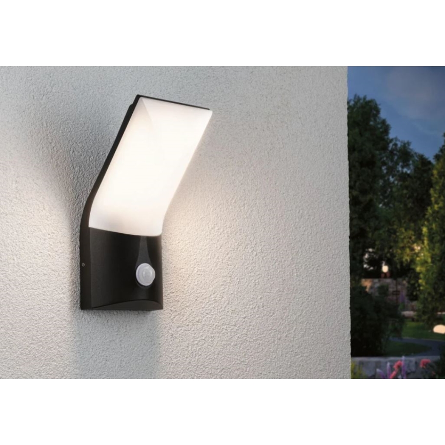 Paulmann 94402 - LED/10W IP44 Āra sienas lampa ar sensoru ADYA 230V