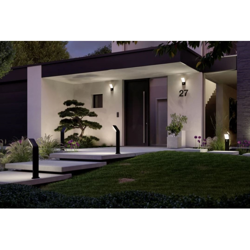 Paulmann 94402 - LED/10W IP44 Āra sienas lampa ar sensoru ADYA 230V