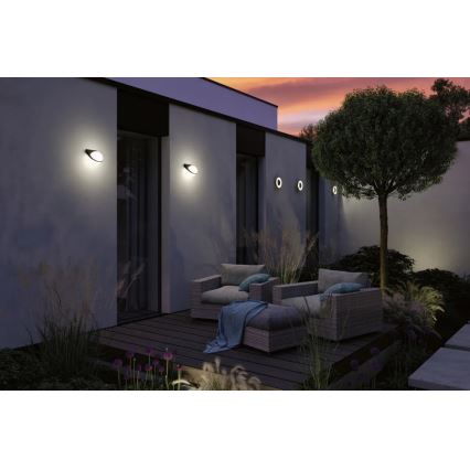 Paulmann 94409 - LED/4W IP44 Āra sienas lampa CIRCEA 230V
