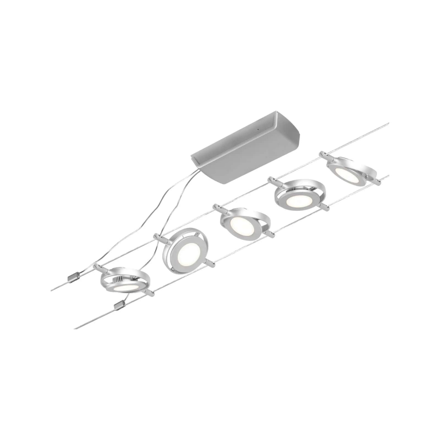 Paulmann 94414 - KOMPLEKTS 5xLED/4,5W Starmetis auklu sistēmai ROUNDMAC 230V spīdīgi hromēts
