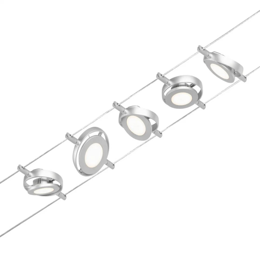 Paulmann 94414 - KOMPLEKTS 5xLED/4,5W Starmetis auklu sistēmai ROUNDMAC 230V spīdīgi hromēts