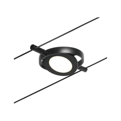 Paulmann 94418 - komplekts 5xLED/4,5W pilnīga ROUNDMAC 230V kabeļu sistēma, melna