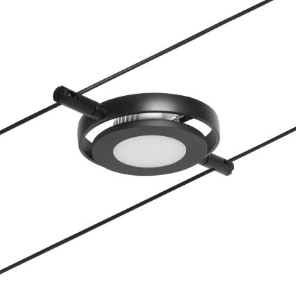 Paulmann 94418 - komplekts 5xLED/4,5W pilnīga ROUNDMAC 230V kabeļu sistēma, melna