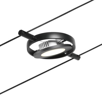 Paulmann 94418 - komplekts 5xLED/4,5W pilnīga ROUNDMAC 230V kabeļu sistēma, melna