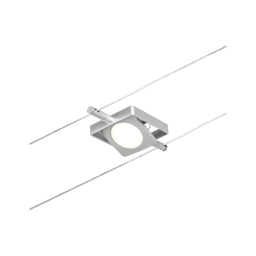 Paulmann 94420 - KOMPLEKTS 5xLED/4,5W Pilnīga trošu sistēma MAC 230V matēts hroms